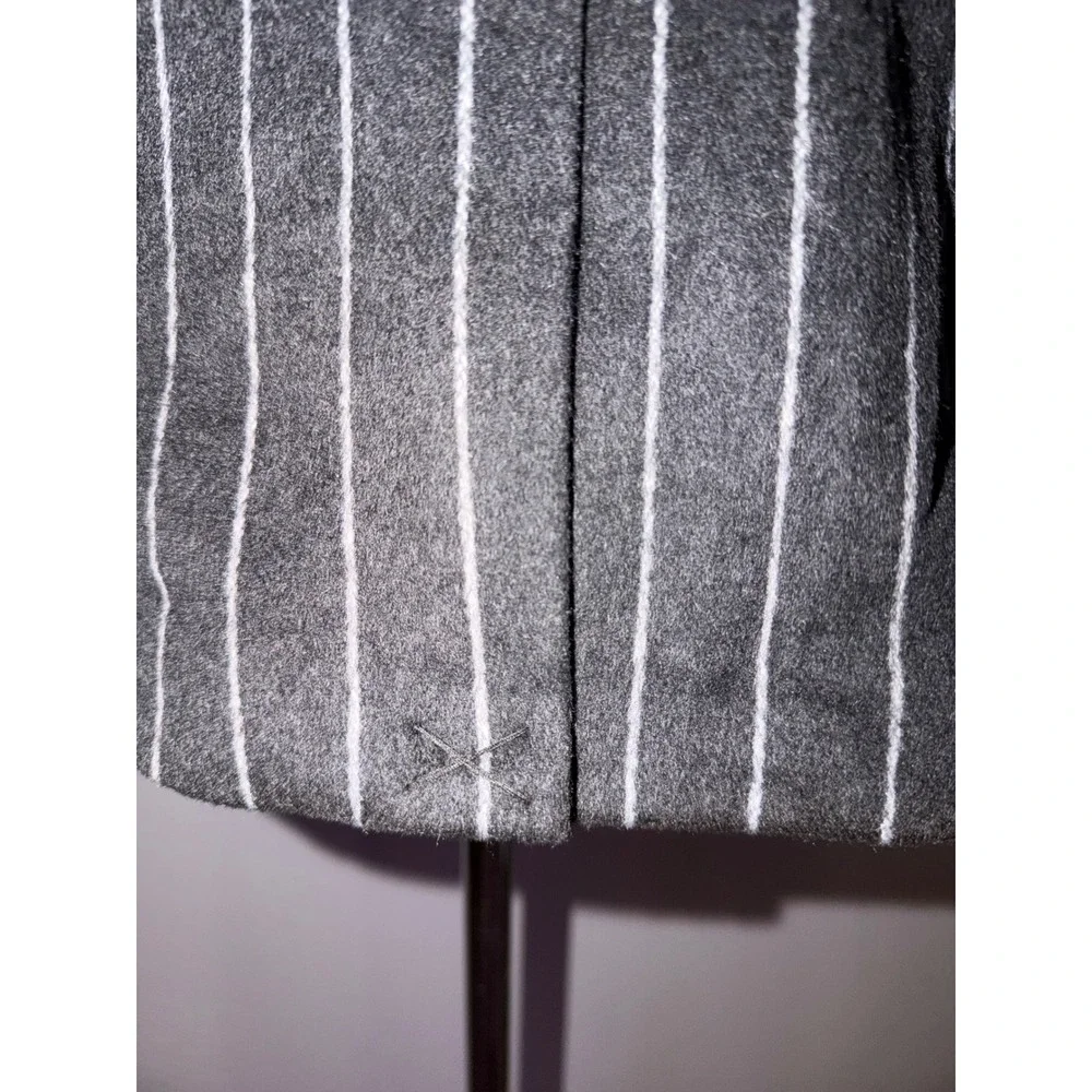Pistola Charcoal Chalk Stripe Wool Blend Blazer Jacket P00095185WH XS New A4